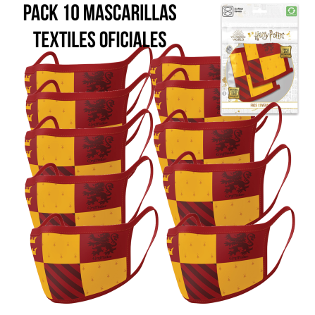 Pack de 2 mascarillas textiles premium oficiales Slytherin Harry Potter
