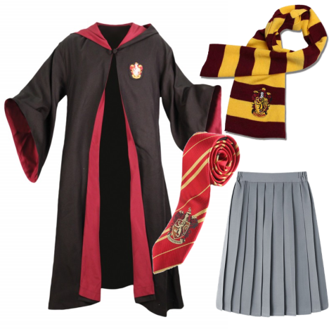 PAck Túnica, corbata y bufanda Harry Potter Gryffindor Capa Robe 
