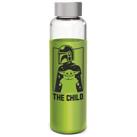 Botella cristal  640ml  Baby Yoda The Child Star Wars Mandalorian 