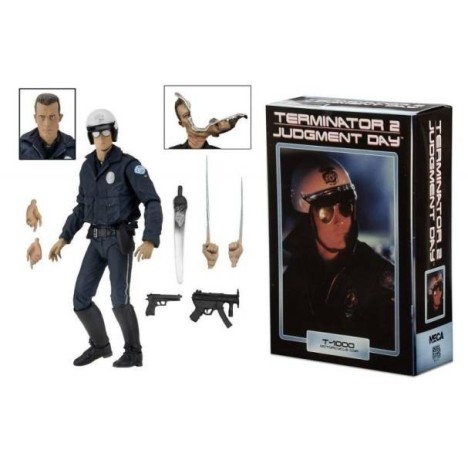 Figura ultimate T-1000 Terminator 2 varias cabezas Neca 18cm Figure
