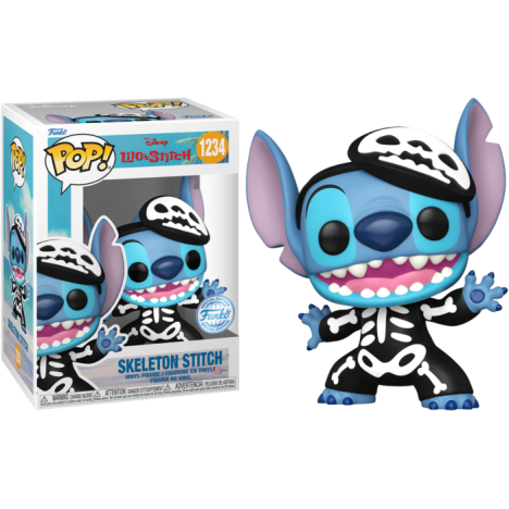 Stitch skeleton esqueleto Exclusivo Halloween Disney Funko Pop 1234