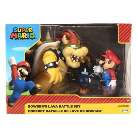 Diorama MArio Bros vs Bowser lava set battle bross Nintendo