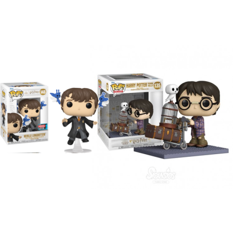 PAck Neville Longbottom Duendes NYCC Funko Harry Potter 148 y 135 Trolley Hogwarts Anden