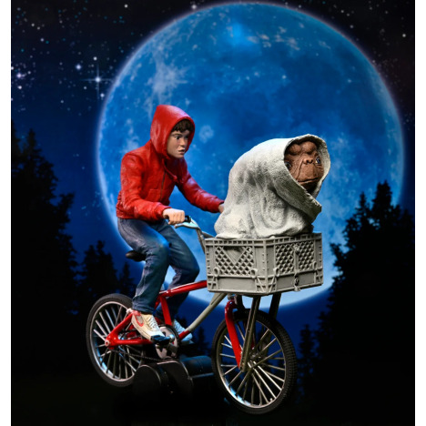 Figura Deluxe Ultimate E.T. Neca con Elliot bicicleta luna Extraterrestre ET 