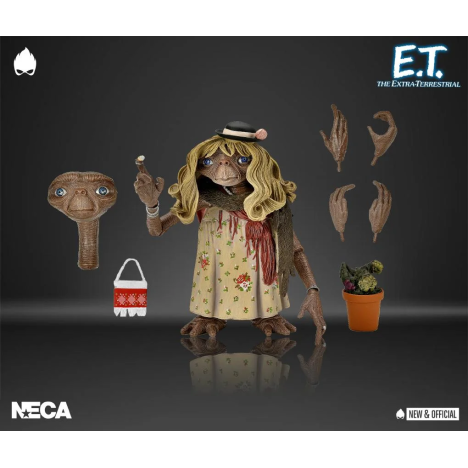 Figura Deluxe Ultimate E.T. Neca con luz led pecho corazón Extraterrestre ET 
