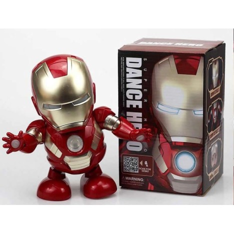 Muñeco inetractivo bailarín luz sonido Iron Man Tony Stark baila Vengadores Avengers