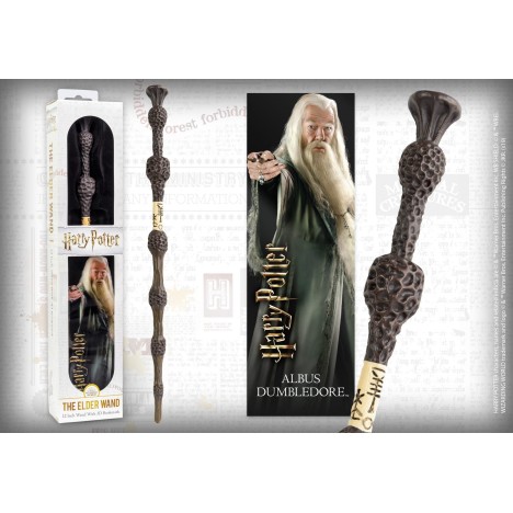 Varita Albus Dumbledore Harry Potter con marcapáginas PVC Noble collection  wand