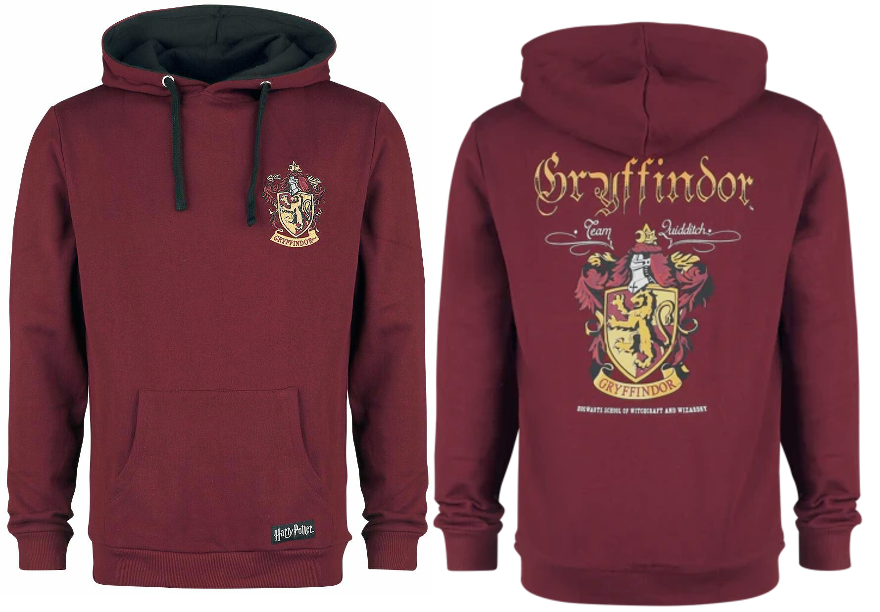 Harry Potter SUDADERA CON CAPUCHA Hoodie Simbolo de GRYFFINDOR Casa 100% Oficial WARNER BROS XL Extra Large 